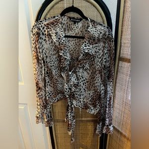Sheer animal print blouse by Kivari